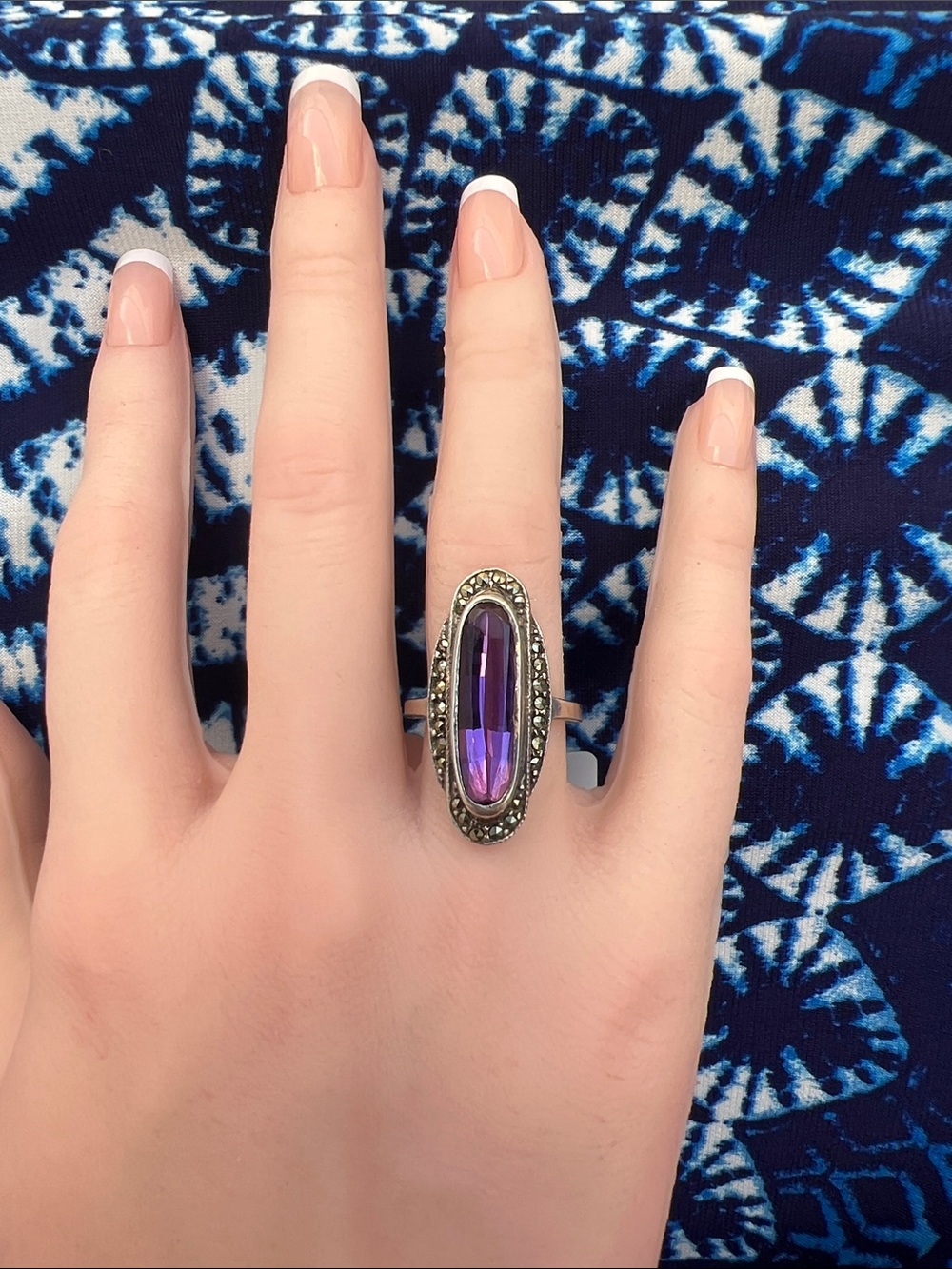 Vintage-Inspired Purple Statement Ring